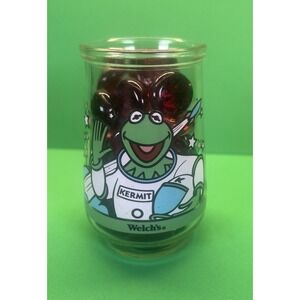 Vintage Muppets In Space Kermit the Frog In Command Welch's Jelly Jar Glass 1998